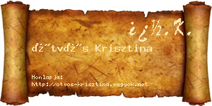 Ötvös Krisztina névjegykártya