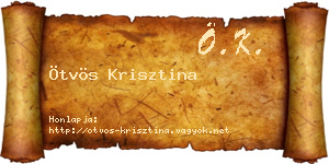 Ötvös Krisztina névjegykártya