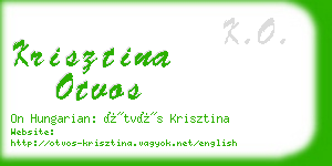 krisztina otvos business card